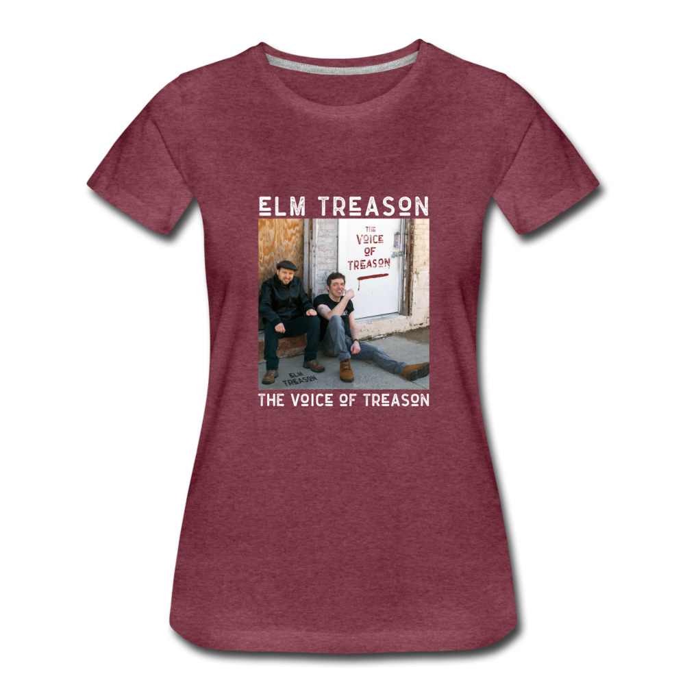 The Voice of Treason T-Shirt (cover) (Women) - heather burgundy